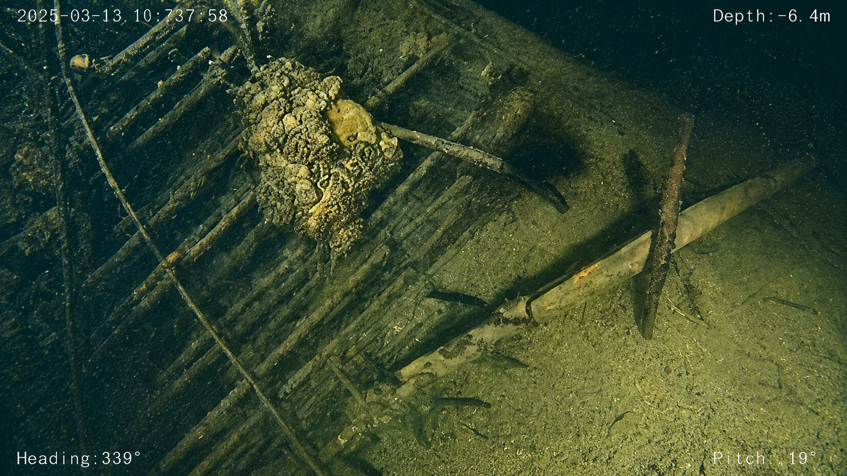 ROV em mapeamento arqueológico subaquático
